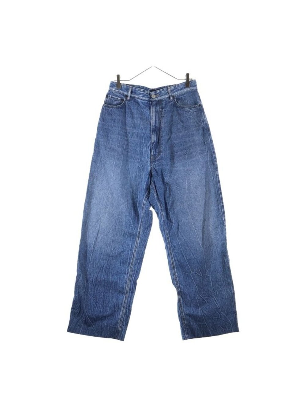 Balenciaga Trompe L'oeil Jeans Transfer Denim Pants Indigo